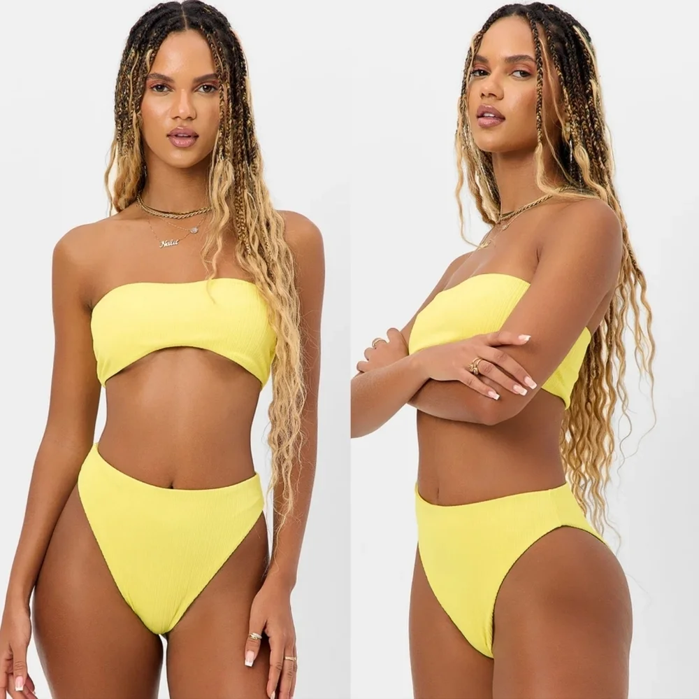 New!Frankie's Bikinis Amne Plisse Full Coverage Bikinis‎ Bottoms